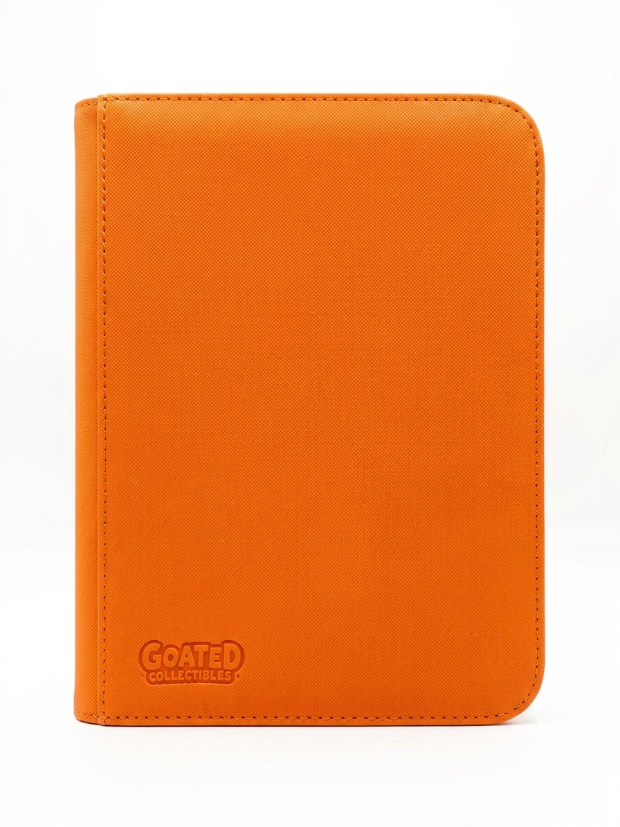 4 Pocket Zipper Binder - Orange