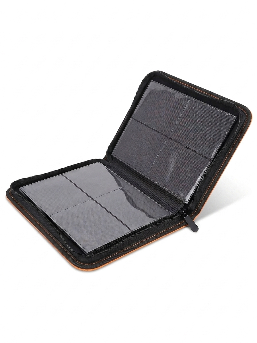 4 Pocket Zipper Binder - Orange
