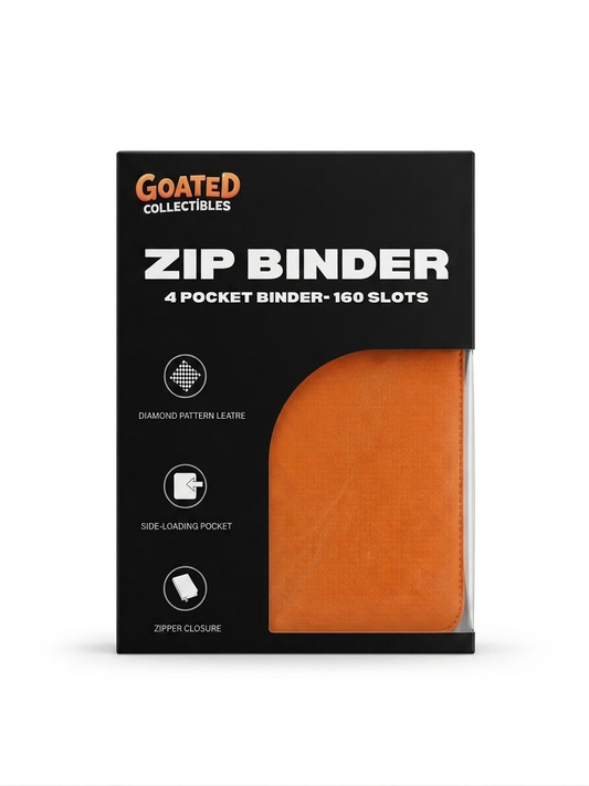 4 Pocket Zipper Binder - Orange