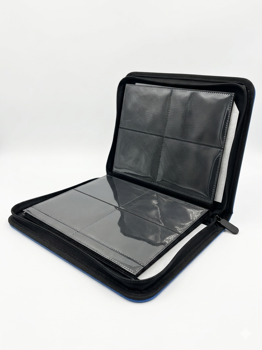 4 Pocket Zipper Binder - Blue