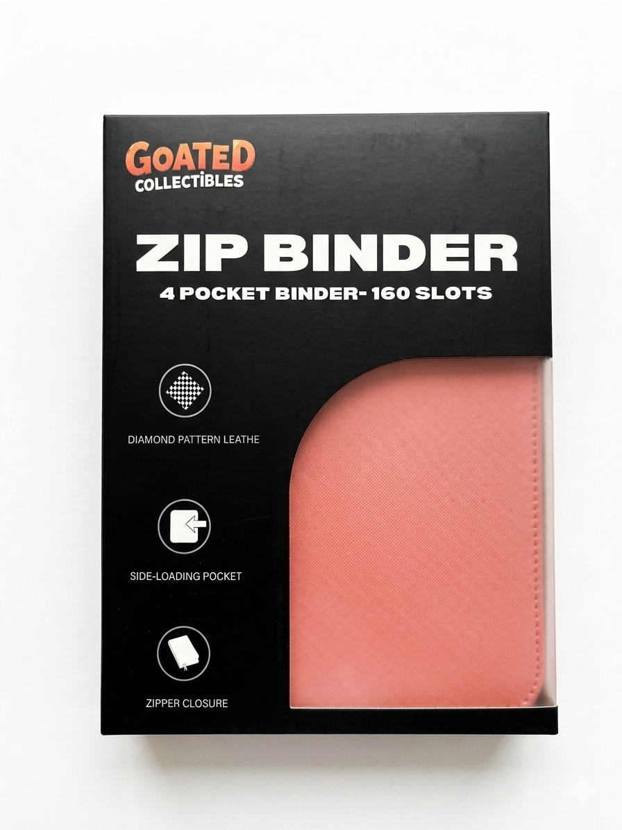 4 Pocket Zipper Binder - Pink