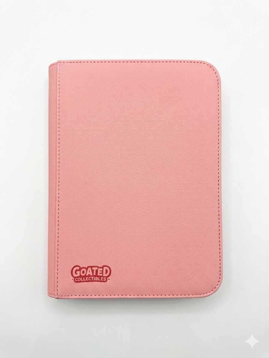4 Pocket Zipper Binder - Pink