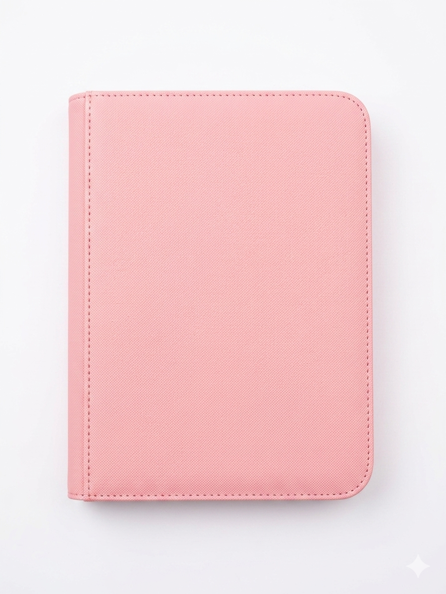 4 Pocket Zipper Binder - Pink