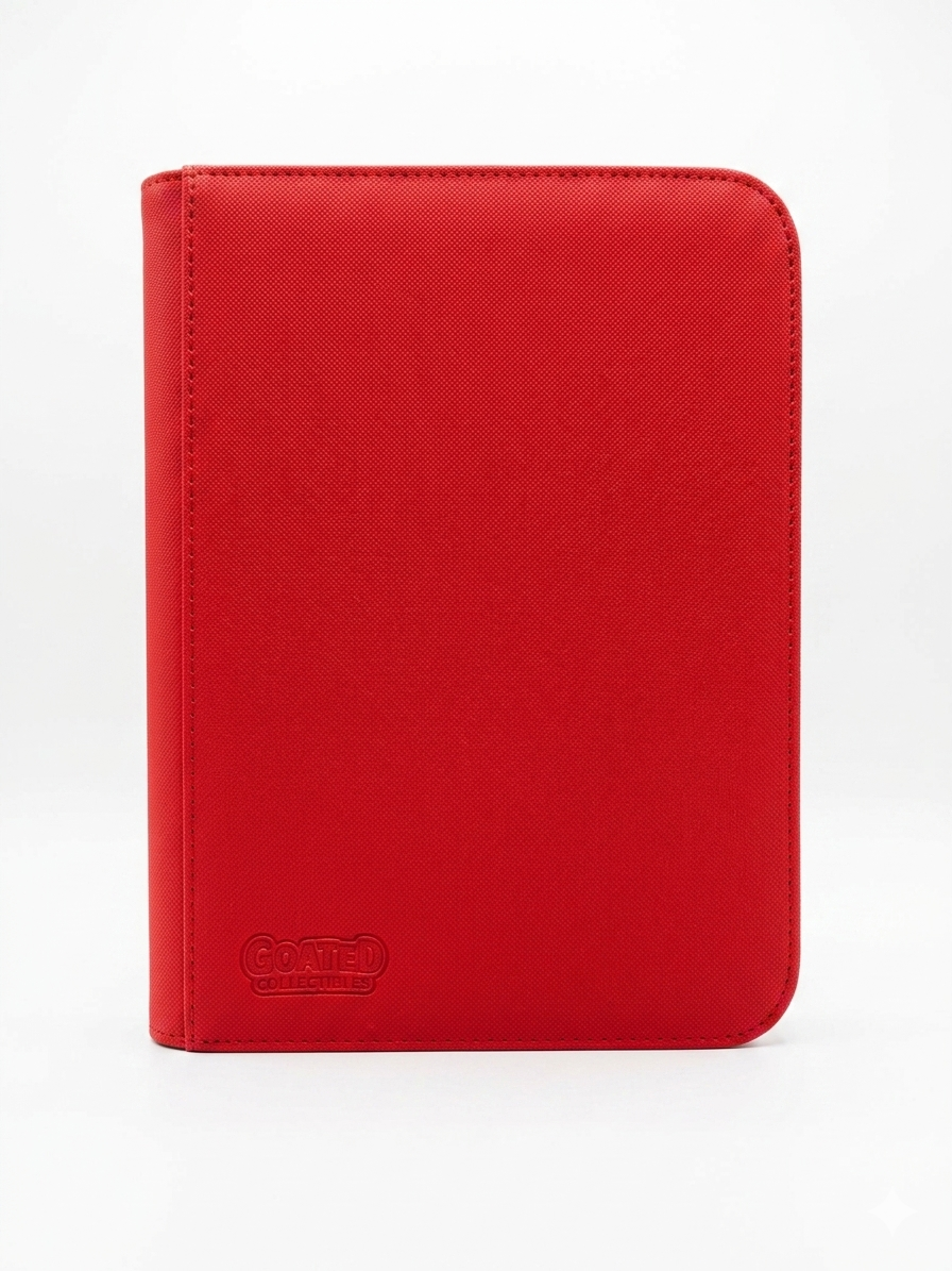 4 Pocket Zipper Binder - Red
