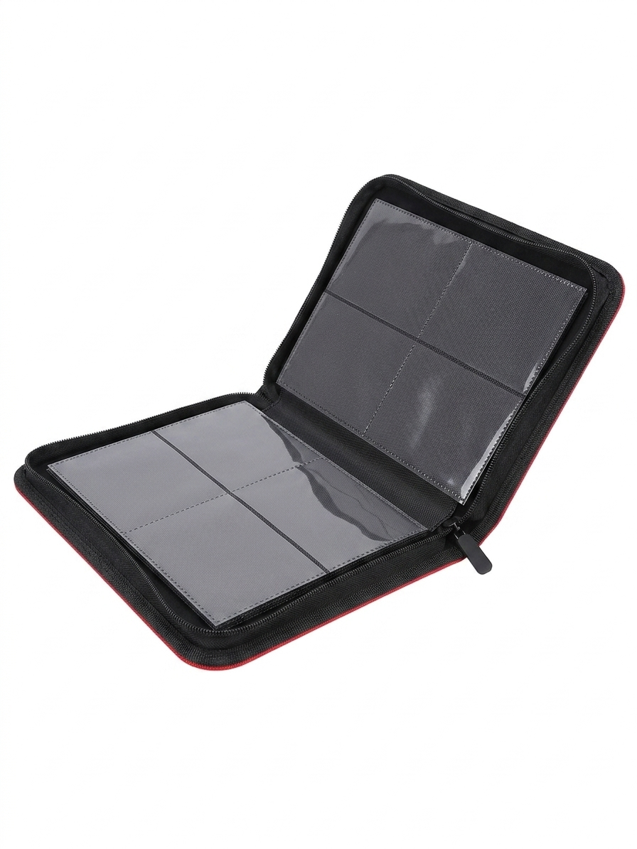 4 Pocket Zipper Binder - Red